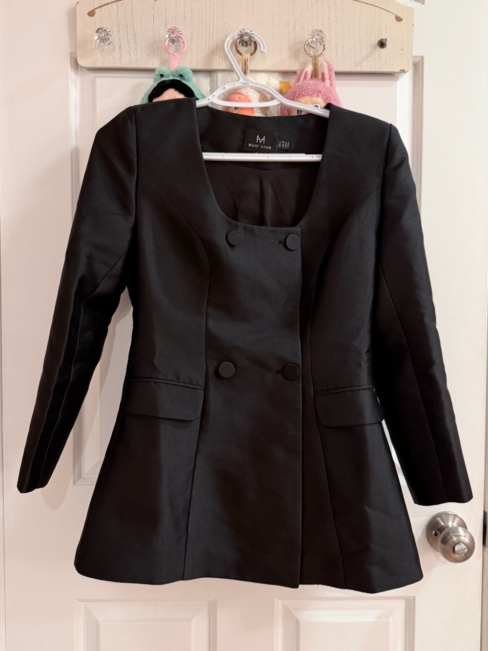 Must Have Black Double-Breasted Tailored Blazer Jacket